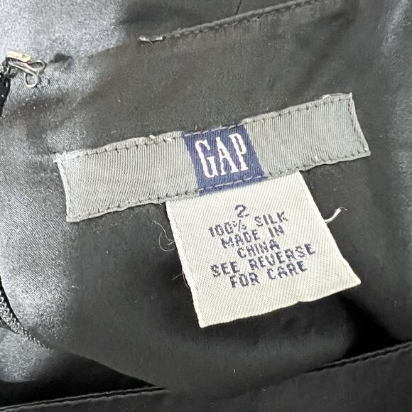 Vintage 90's Gap silk babydoll dress spaghetti strap Size 2 - Picture 2 of 5